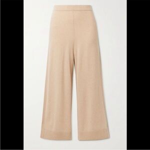 Rosetta Getty Cashmere Came Cream Beige Cropped Ankle Pants - New with Repair